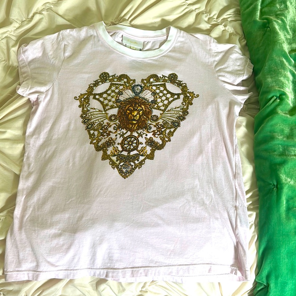 Camilla lion heart rhinestone shirt